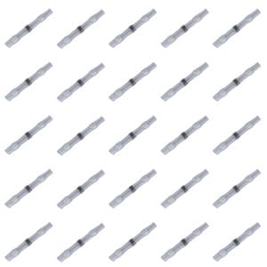 Heat Shrink Insulated Waterproof Solder Butt Connectors (26-24 AWG) White 25-Pack